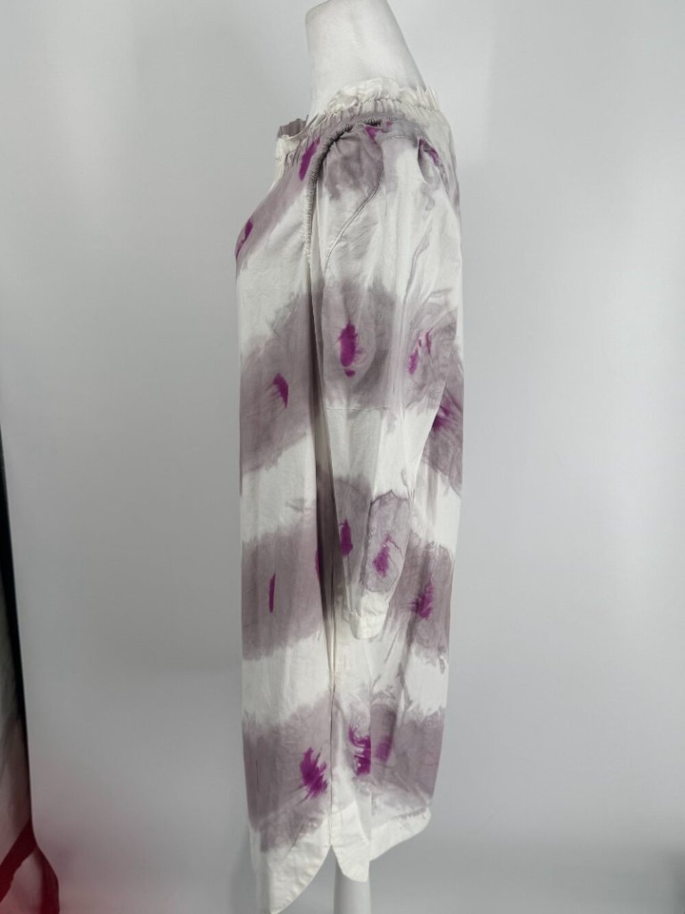 Sea New York Tie-Dye Puff Sleeve Cotton Mini Dress - Size S - Picture 9 of 14